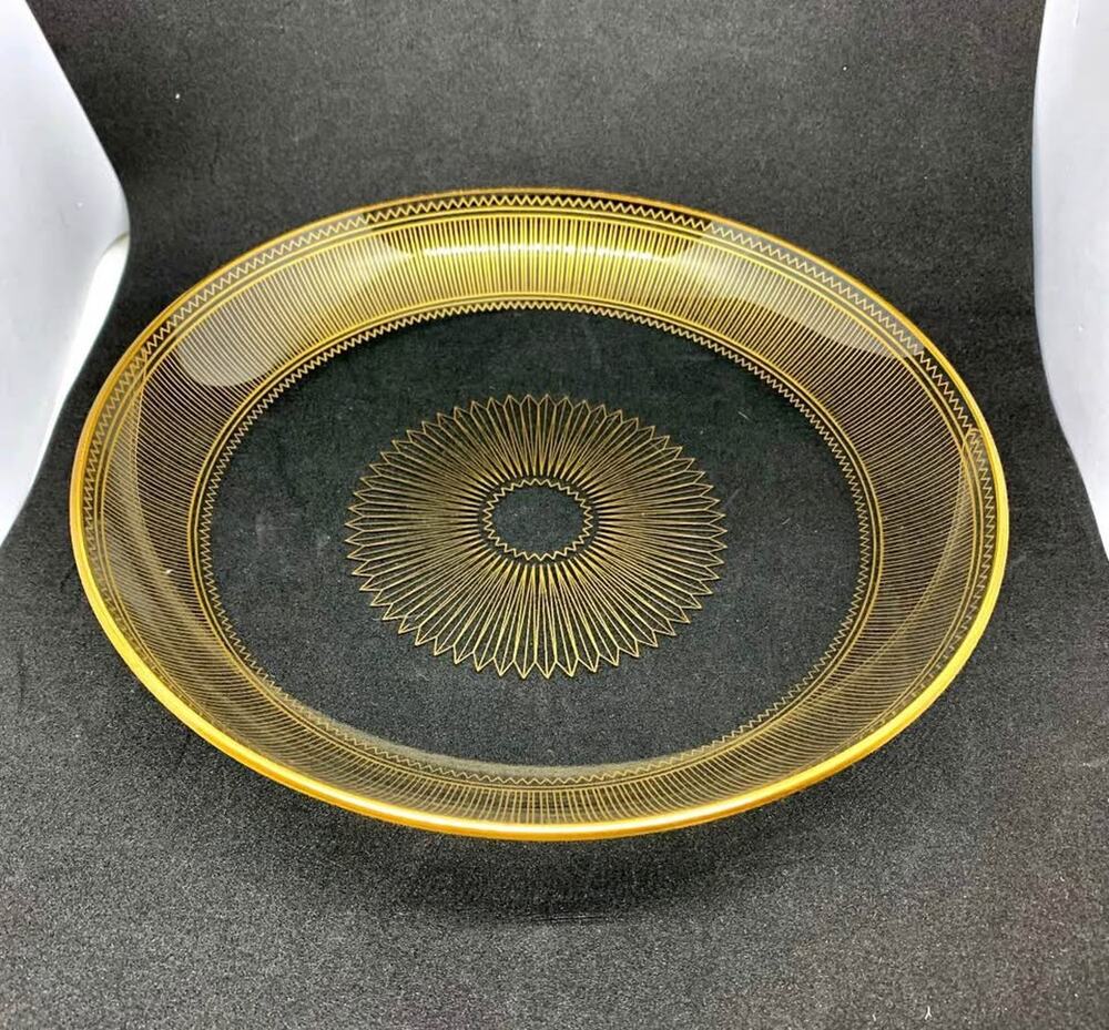 Svend Jensen Coronaglas MCM Gilt Serving Platter